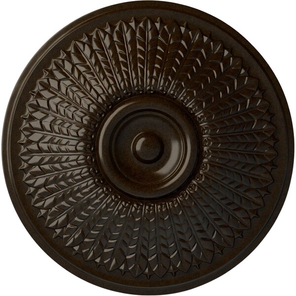 Ekena Millwork Modena Ceiling Medallion (Fits Canopies up to 5 1/4"), Hand-Painted Bronze, 23 1/2"OD x 3 1/2"P CM23MOBZS - main